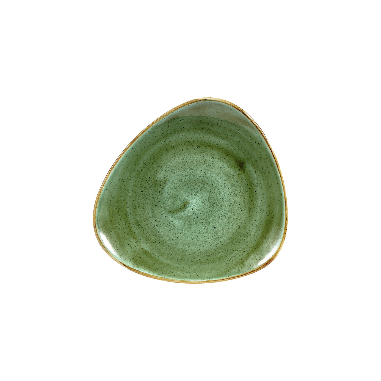 Stonecast, Teller Lotus dreieckig 192 mm Samphire Green